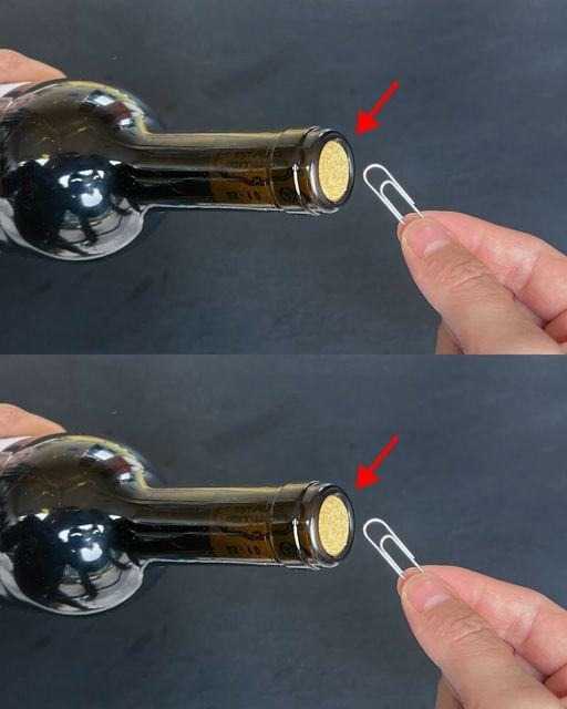 Opening red wine is so easy: there’s no bottle opener, just a paper clip…