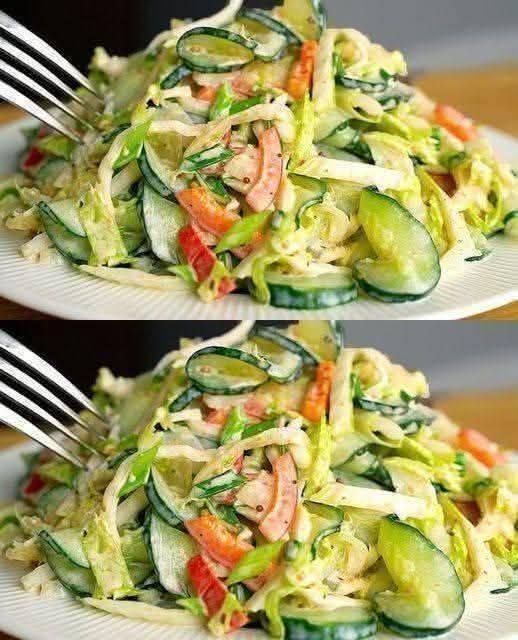 Cucumber and Cabbage Salad