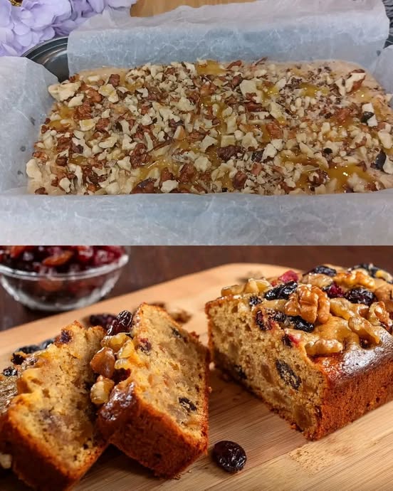 Baked Apple Banana Oatmeal Bars with Nuts and Dried Fruit