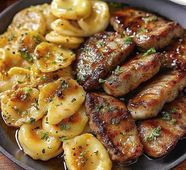 One-Skillet Garlic Butter Steak & Cheese Ravioli