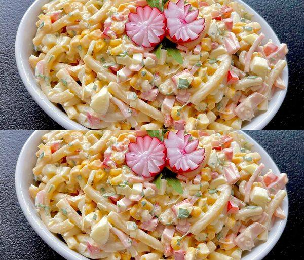 Just for the girls, pasta salad for the girls, low in fat and delicious