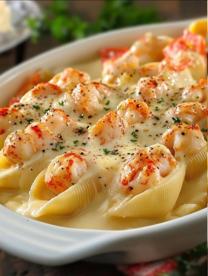 Garlic butter lobster stuffed shells recipe Never Do