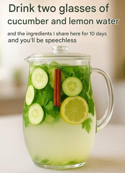 Cucumber, lemon, and cinnamon water: the natural remedy your body will thank you for