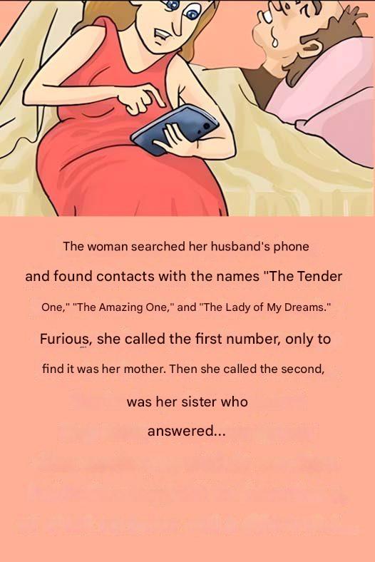 Joke of the day: She looks at her husband’s mobile phone and finds