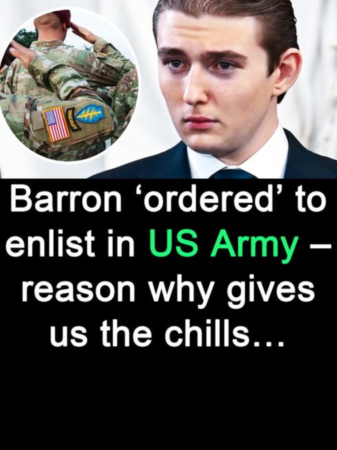 Social Media Calls for Barron Trump to Enlist After Military Strike