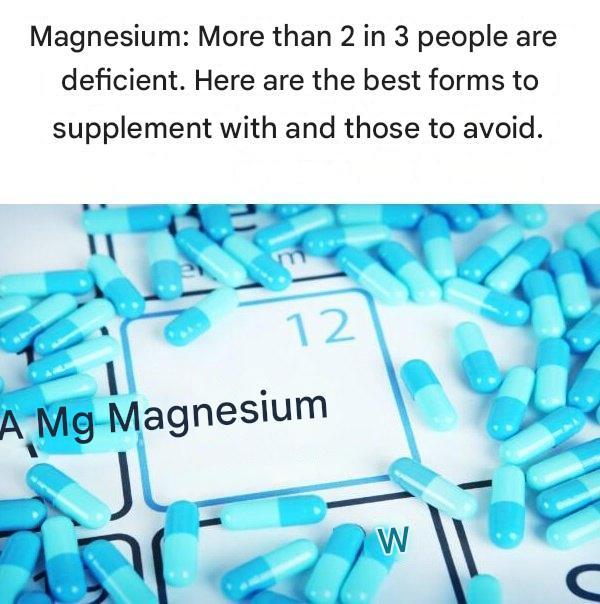Magnesium: More than 2 in 3 people are deficient. Here are the best forms to supplement with and those to avoid.