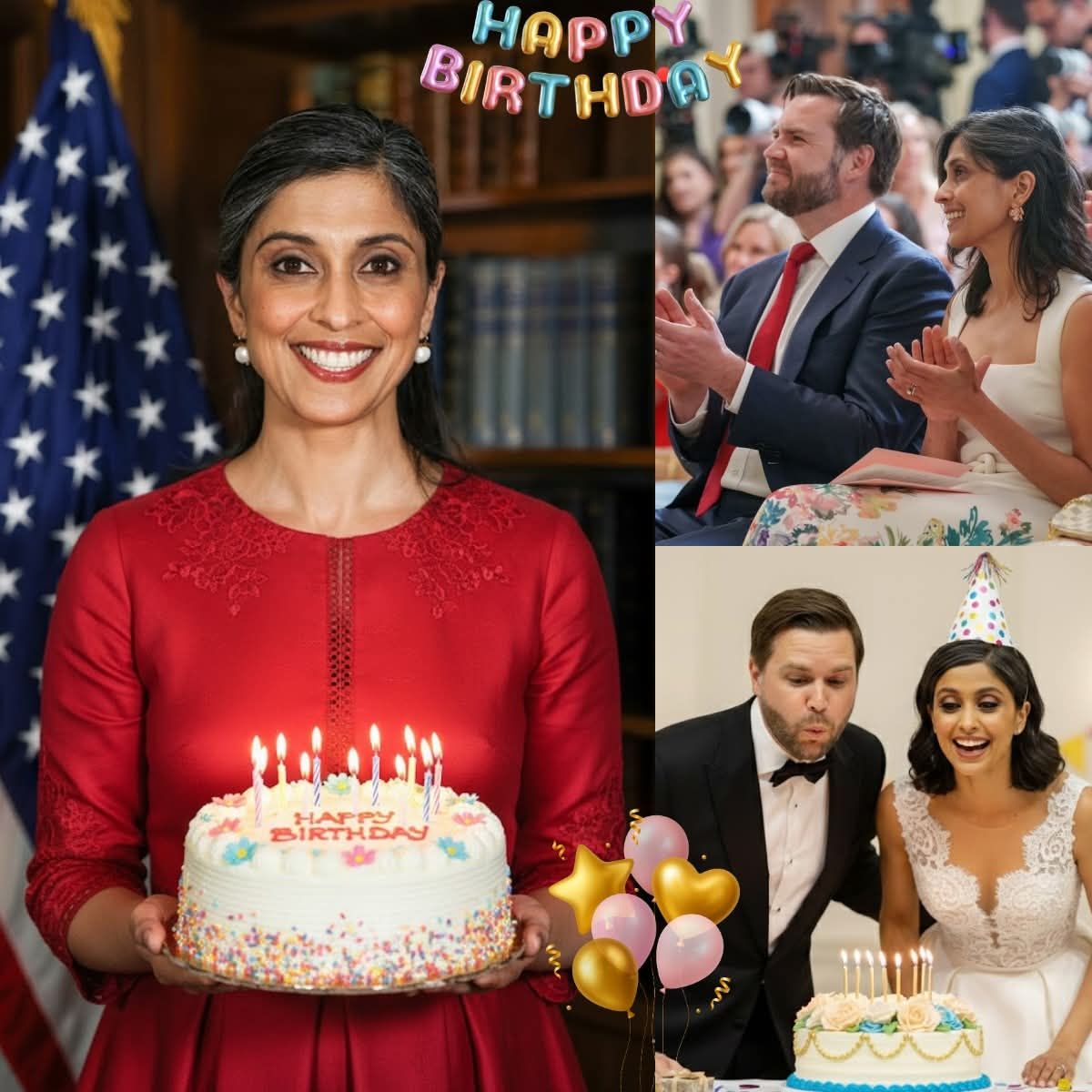 Happy Birthday to Usha Vance 🎉 Graceful, grounded, and quietly strong—she continues to inspire through family, resilience, and purpose. Wishing her a year filled with health, joy, and meaningful moments. #UshaVance #HappyBirthday #GraceAndStrength #FamilyFirst #QuietPower #JDVance #Vanceunite