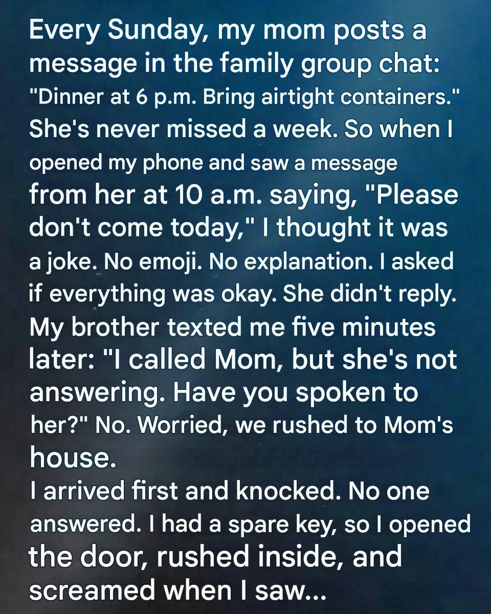 A simple text that revealed hidden family truths