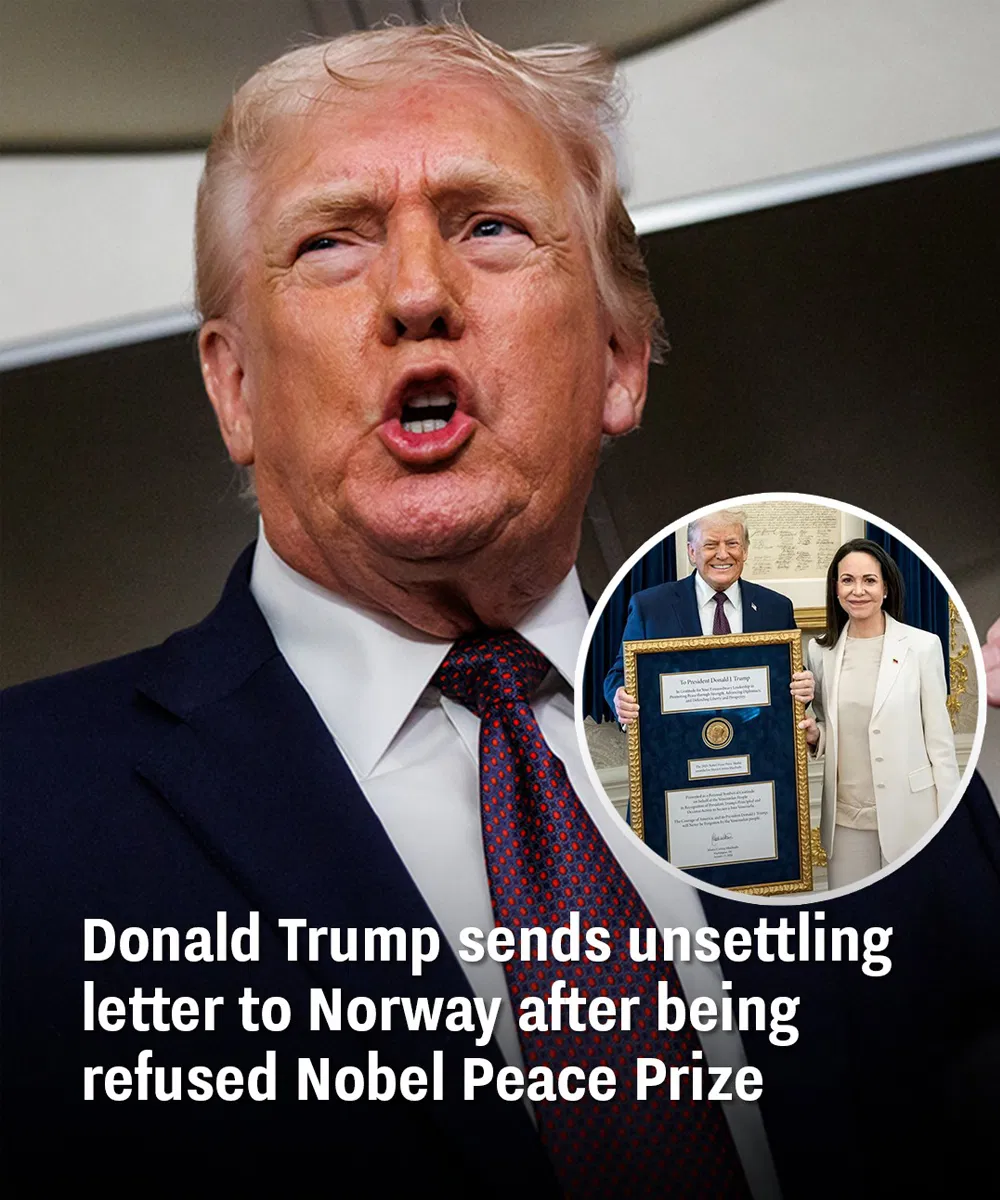 Donald Trump sends unsettling letter to Norway after being refused Nobel Peace Prize