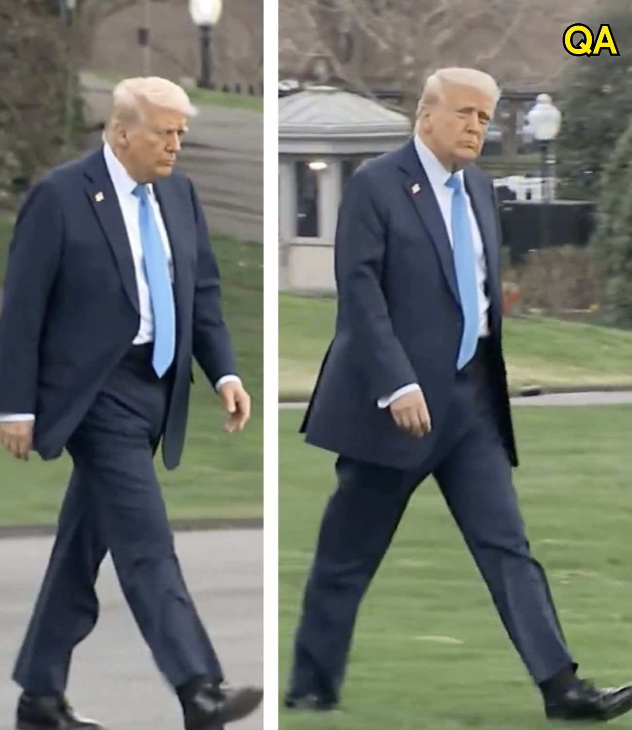 HT17. Photo of Trump walking toward Marine One turns heads after people spot detail