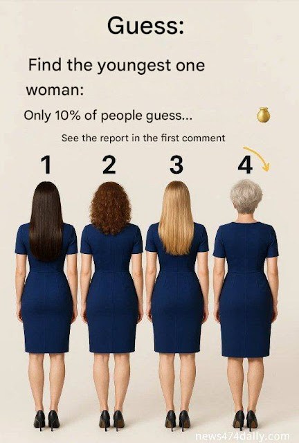 Test: Find the youngest woman. Only 10% will guess correctly!